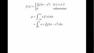 Continuous Random Variables Mean amp Variance [upl. by Eillam]