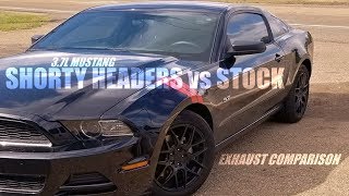 Shorty Headers vs Stock Exhaust Comparison w Borla S Type [upl. by Platto]