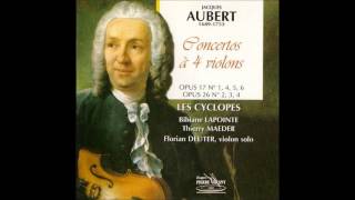 Jacques Aubert 16891753 Concertos for 4 Violins and Bc Les Cyclopes [upl. by Ennairej]