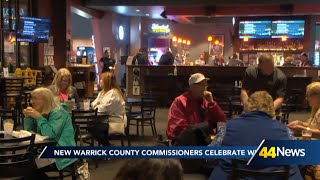 New Warrick County Commissioners celebrate win [upl. by Fotinas]