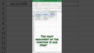 How to Count the Number of Months Between Two Dates in Excel [upl. by Akirdna80]