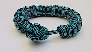 How to Make a Simple Quick Deploy SingleStrand Knot and Loop Paracord SurvivalBraceletCbyS [upl. by Mendy]