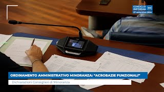 ORDINAMENTO AMMINISTRATIVO MINORANZA “ACROBAZIE FUNZIONALI” [upl. by Ardin271]