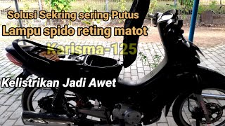 Penyebab sekring motor Honda karisma sering putus dan lampu spido mati total [upl. by Jablon]