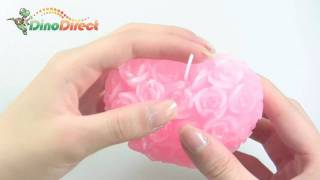 Romantic Rose Ball Heart Shaped Candle for Party Thanks Giving Gift  dinodirect [upl. by Notnarb]