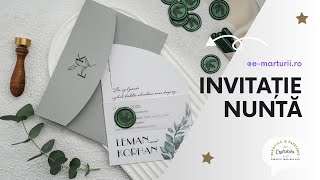 Invitatie nunta eleganta cu calc  eMarturiiro [upl. by Tihom]