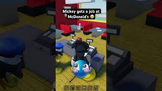 Mickey and Donald work at McDonald’s 😭🍔 roblox [upl. by Issi21]