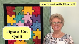 How to Sew a Jigsaw Cot Quilt [upl. by Sabella]