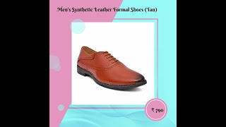 Mens Synthetic Leather Formal Shoes Tan [upl. by Marutani]