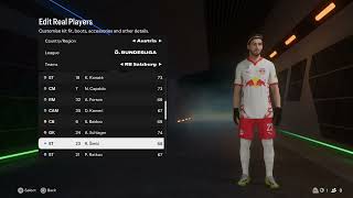 FC 25 Red Bull Salzburg Overall Player Ratings [upl. by Eimaj]