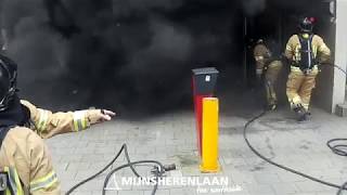 Brandweer prio1 brand parkeergarage Rotterdam archief [upl. by Patsis179]