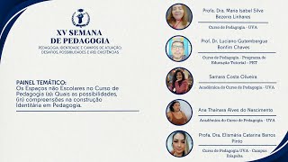 PAINEL TEMÁTICO Os Espaços não escolares no curso de Pedagogia [upl. by Ahsinauj]