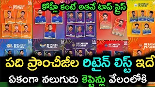 All 10 IPL Teams Retain Players List 2025  KL Rahul Rishabh Pant Shreyas Iyer Released Explained [upl. by Siduhey]