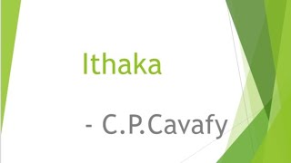 Ithaka by CPCavafy in Tamil [upl. by Ehc]