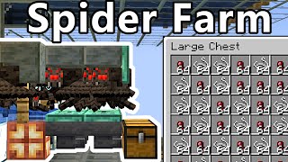 Super Spider Farm  6400 itemh  Minecraft 120 [upl. by Ahsaenat307]