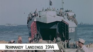 June 1944  The Normandy Landings in color and HD [upl. by Hgieleak]