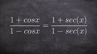 How to think through a verifying a trigonometric identity problem [upl. by Ire]