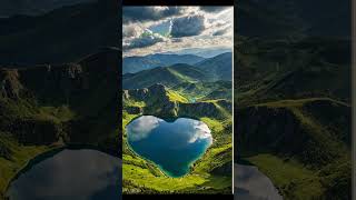 Serenity by the HeartShaped Lake Relaxing Mountain nature lake relaxingmusic travel [upl. by Idden]