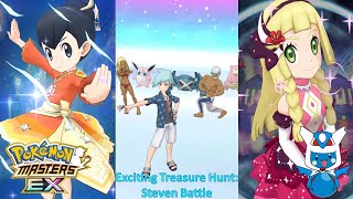 Pokemon Masters EX Exciting Treasure Hunt  Steven Battle [upl. by Eigla337]