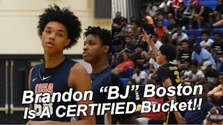 Brandon quotBJ Boston JR Is A CERTIFIED Bucket  1 SHOOTER IN HIS CLASS [upl. by Sungam]