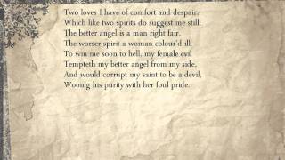 Sonnet 144 Two loves I have of comfort and despair [upl. by Notlih692]