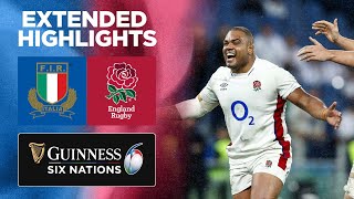 Italy V England  Extended Highlights  2022 Guinness Six Nations [upl. by Krilov]