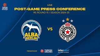 Press Conference ALBA BERLIN  Partizan Belgrad [upl. by Alfonso]