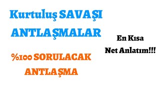 Kurtuluş Savaşı Antlaşmalar TYT AYT KPSS LGS   Anahtar Akademi [upl. by Enenej750]