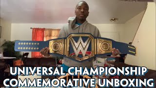 WWE Universal Championship Blue Commemorative Belt Unboxing [upl. by Neleb]