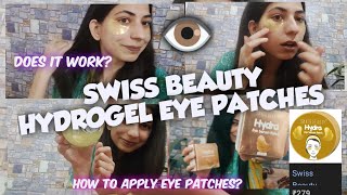 Hydrogel Gold Eye patches from Swiss BeautyHow to apply eye patches 🤌🏼 [upl. by Eiuqnimod606]