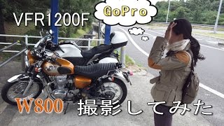 HONDA VFR1200F  KAWASAKI W800 GoPro撮影してみた [upl. by Einnaej]