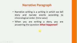 Narrative Paragraph [upl. by Leba]