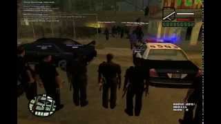 LSRP LSPD vs Gang Brawl  Ten Green Bottles [upl. by Siuol225]