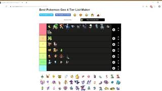 Pokemon Tier list Sinnoh [upl. by Aivil136]