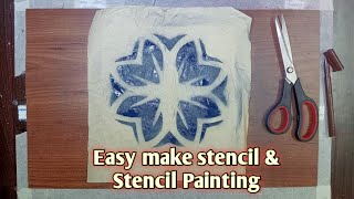 💐💞 Design200 How to make stencils at home stencils diy silentcreative Easymaking creativeart 💐💞 [upl. by Arbed]