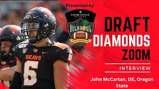 John McCartan DE Oregon State  2024 Hula Bowl Spotlight Zoom Interview [upl. by Rodrich]