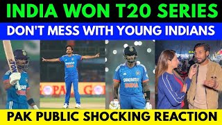 INDIA🇮🇳 WON T20 SERIES AGAINST AUSTRALIA  PAK PUBLIC SHOCKING REACTION  SANA AMJAD [upl. by Livesay409]