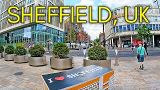 Sheffield City Centre Walk  United Kingdom 4K [upl. by Conte749]