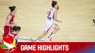 Serbia v Croatia  Game Highlights  Group C  EuroBasket Women 2015 [upl. by Alian]