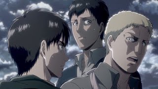 Reiner and Bertholdt Reveal 4K English Dub [upl. by Trevah687]