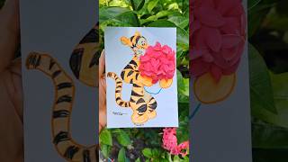 FLOWERS FROM TIGGER 🥰 196 tigger shorts zhenhina jhaninacreation art artwork ytshorts yt [upl. by Regni763]