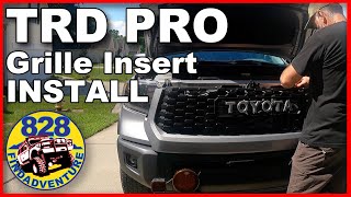 TRD Pro Grille Insert install its that easy in the Toyota Tundra [upl. by Killion]