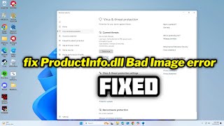 FIXED ProductInfodll Bad Image error [upl. by Ramraj]