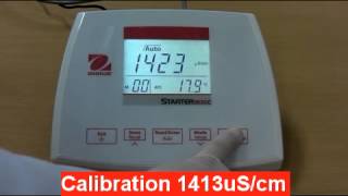 Ohaus Conductivity meter ST3100C Calibration 1413uScm [upl. by Oswell]