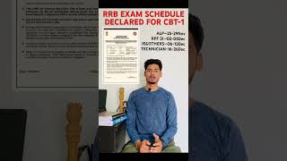 RRB EXAM SCHEDULE DECLARED FOR CBT1 exam information ssc ytshorts education viralvideo [upl. by Lerrad]