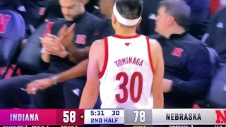 Keisei Tominaga Highlights Nebraska Husker Basketball vs Indiana Hoosiers 1324 Japan huskers [upl. by Cosmo]