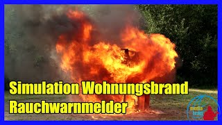 Rauchmelder  Lebensretter  Simulation Wohnungsbrand [upl. by Elsie475]