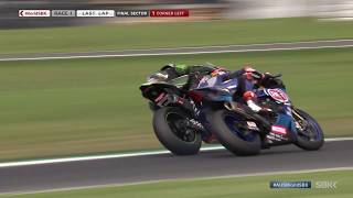 THRILLING last 2 laps Race 1  Watch one for the closest ends of WorldSBK history at Phillip Island [upl. by Burney]