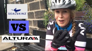 Winter Cycling Gloves Altura Progel VS SealSkinz All Weather [upl. by Aohsoj]