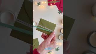 DIY Holiday Green Mini Envelope [upl. by Kachine]